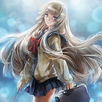 Anime fly sky light dress long hair original sun girl beauty wallpaper, 3200x1800, 815914