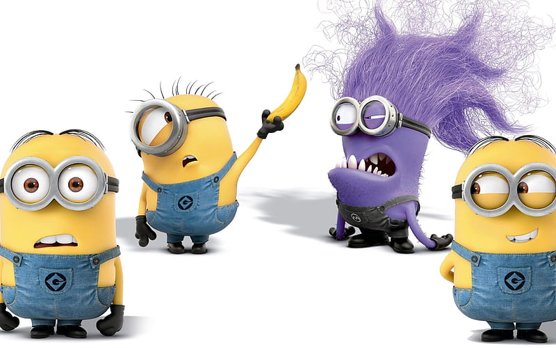 Minions, Kevin, Bob, Stewart, purple minion, Despicable Me 2, HD wallpaper  | Peakpx