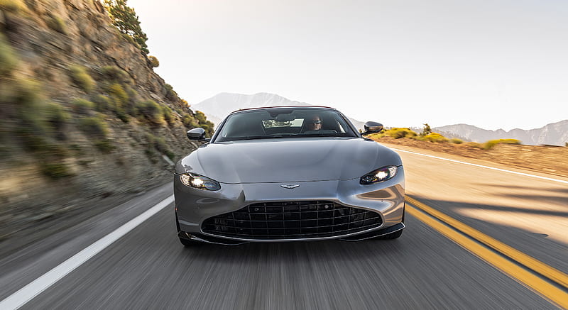 2021 Aston Martin Vantage Roadster (Color: Spirit Silver; US-Spec) - Front , car, HD wallpaper 2021 Aston Martin Vantage Roadster (Color: Spirit Silver; US-Spec) - Front , car, HD wallpaper