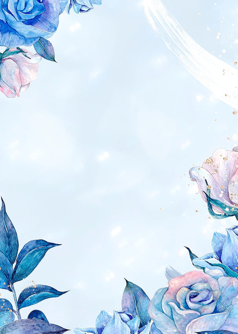 Blue Flower . Background, PNGs, Vector Graphics, Illustrations & Templates, Pretty Blue Flower, HD phone wallpaper