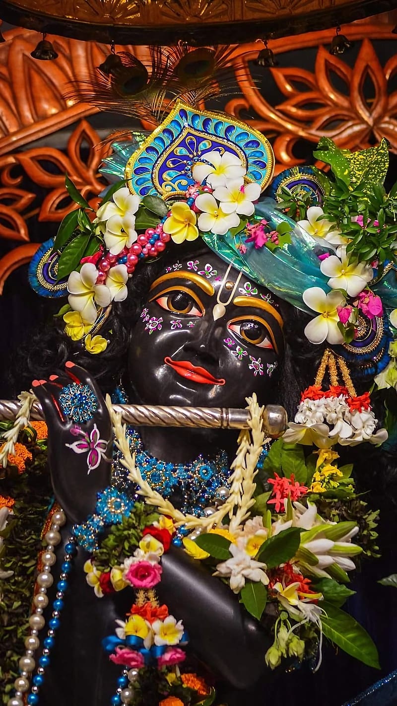 Krishna Bhagwan Na, Black Statue, lord kanha, god, HD phone wallpaper  Peakpx