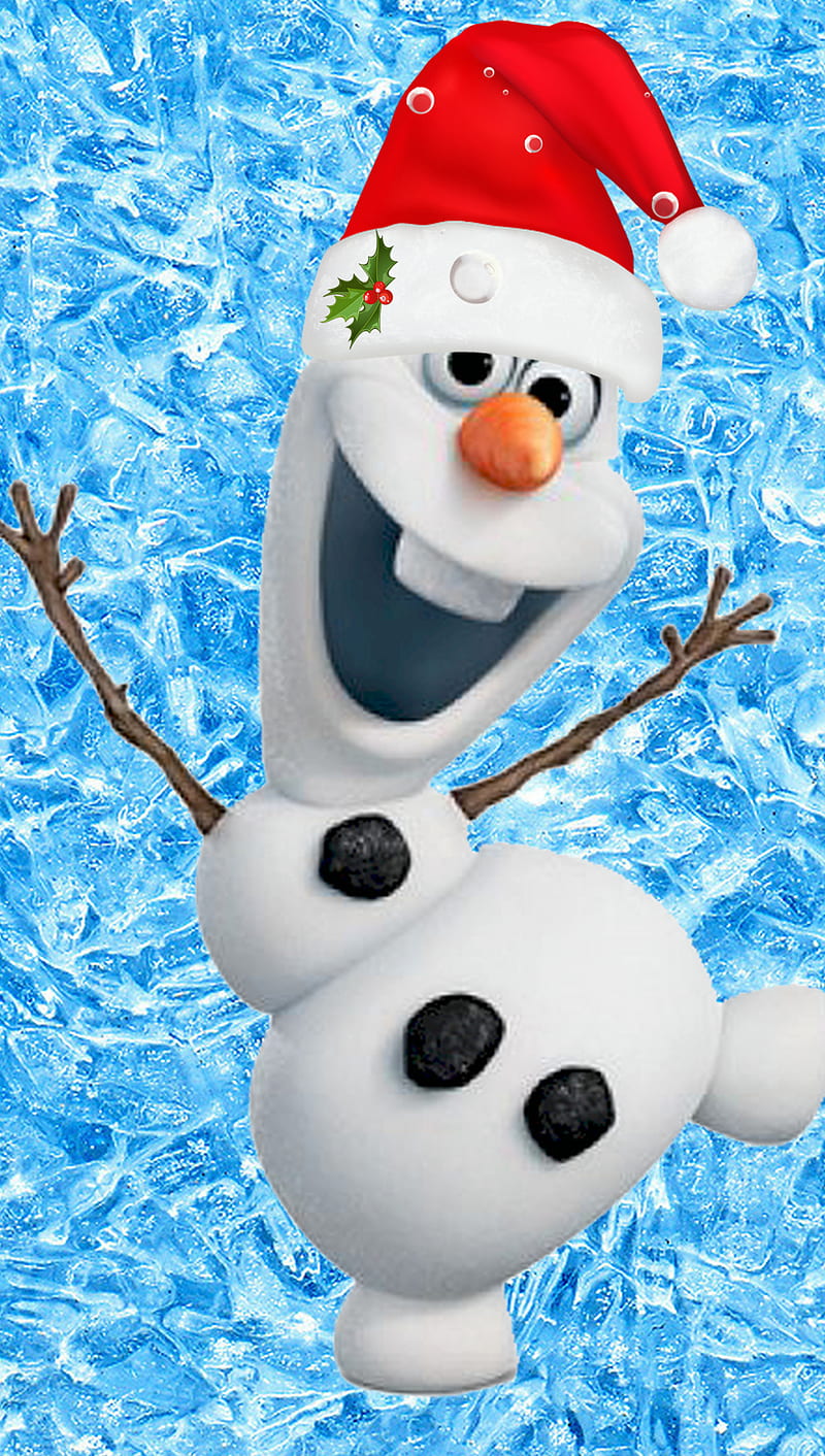 snowman olaf, frozen, merry christmas, santa, winter, xmas, HD phone wallpaper