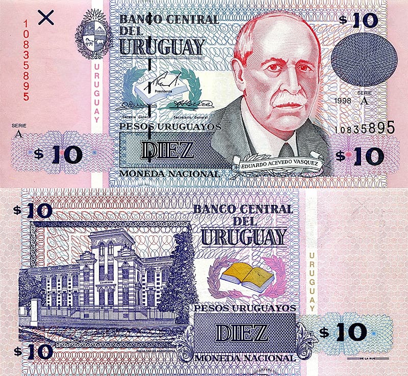 Uruguay 10 Pesos, Uruguay, 10 Pesos, Notaphily, Banknotes, HD wallpaper