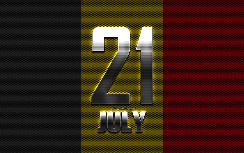Belgium Independence Day, 21 July, Belgian National Day, Belgian flag, creative art, Belgium, national holiday of Belgium, HD wallpaper