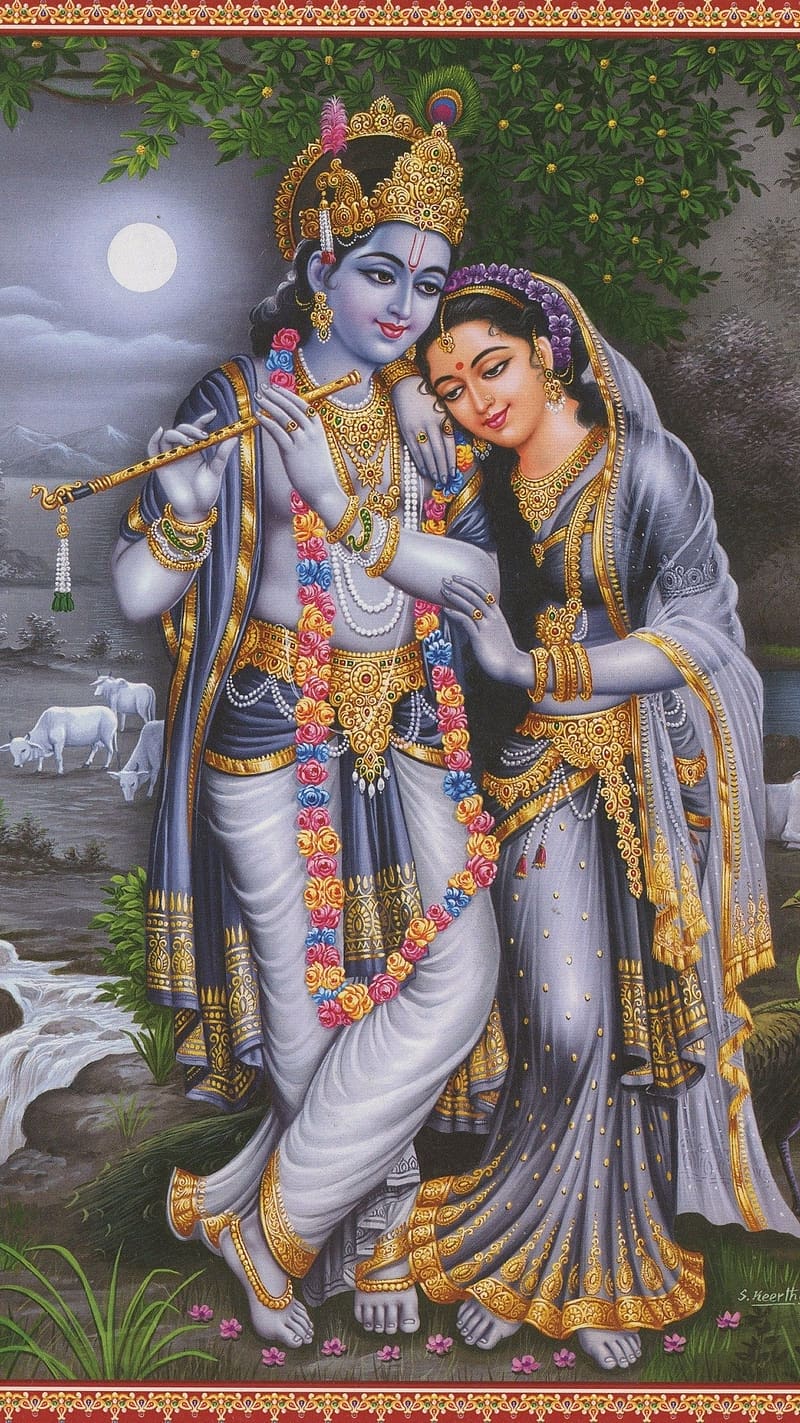 Radha Krishna Ji, Grey Dress, lord, god, kanha, HD phone wallpaper | Peakpx