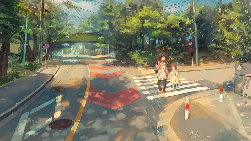 Anime, Road, Bridge, Clannad, Ushio Okazaki, Fuuko Ibuki, HD wallpaper ...