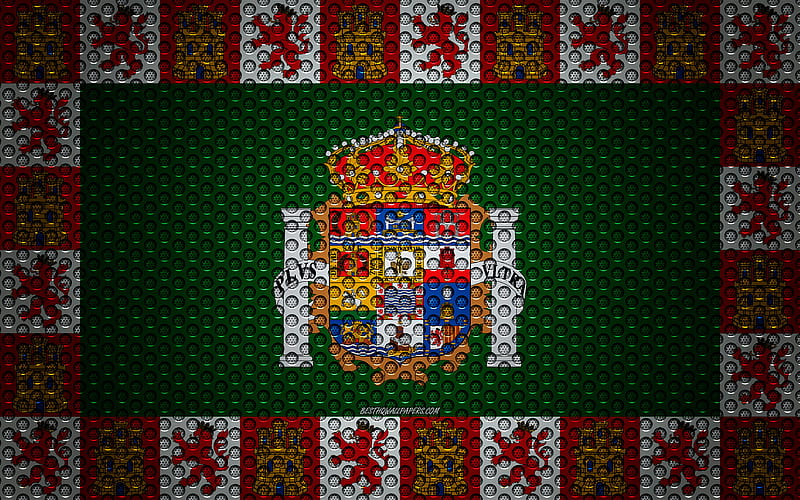 Flag of Cadiz creative art, metal mesh texture, Cadiz flag, national symbol, provinces of Spain, Cadiz, Spain, Europe, HD wallpaper