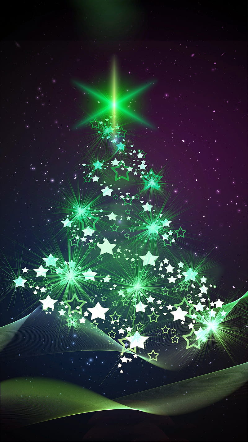 christmas tree, arbre, green, noel, HD phone wallpaper