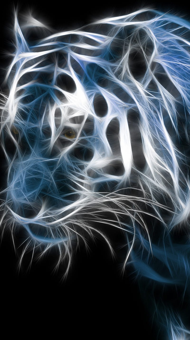 Tigre, 3d, abstracto, animales, Fondo de pantalla de teléfono HD | Peakpx