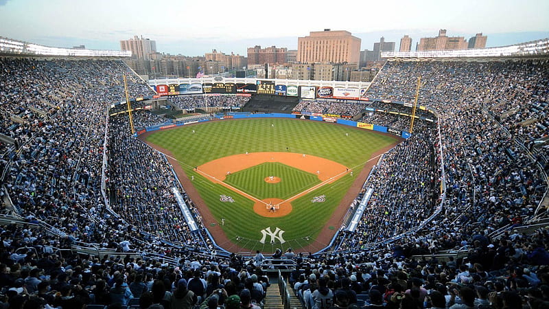 Aerial View Of Baseball Playground Yankees, HD wallpaper