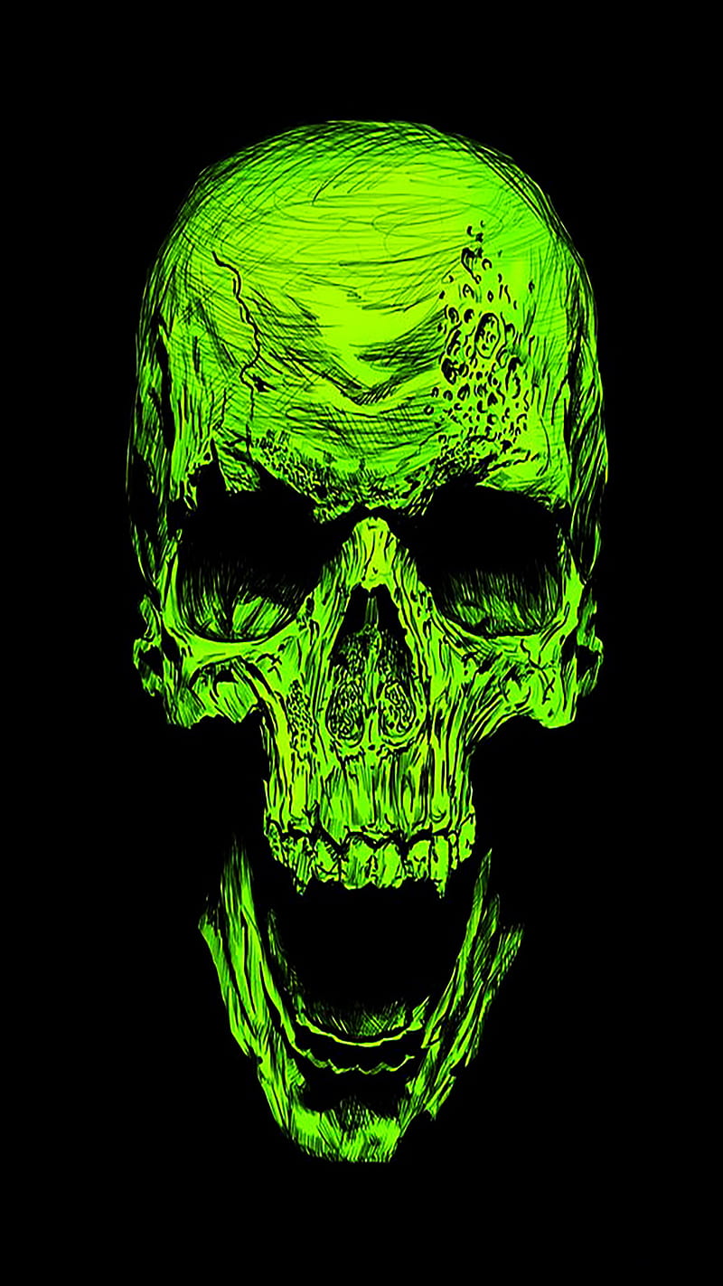 HD neon green skull wallpapers  Peakpx