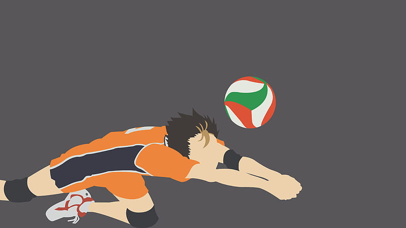 Haikyu Yu Nishinoya Hit Volleyball By Forearm Anime, HD wallpaper