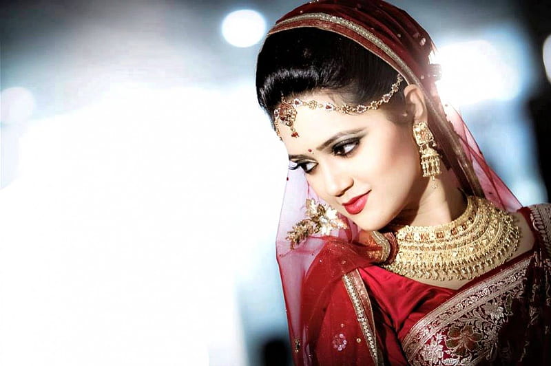 Gorgeous Indian Bride, asian beauty, girl, model, bride, wedding, Indian,  HD wallpaper | Peakpx