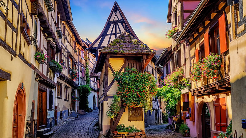 Alsace Eguisheim France Colmar Travel, HD wallpaper