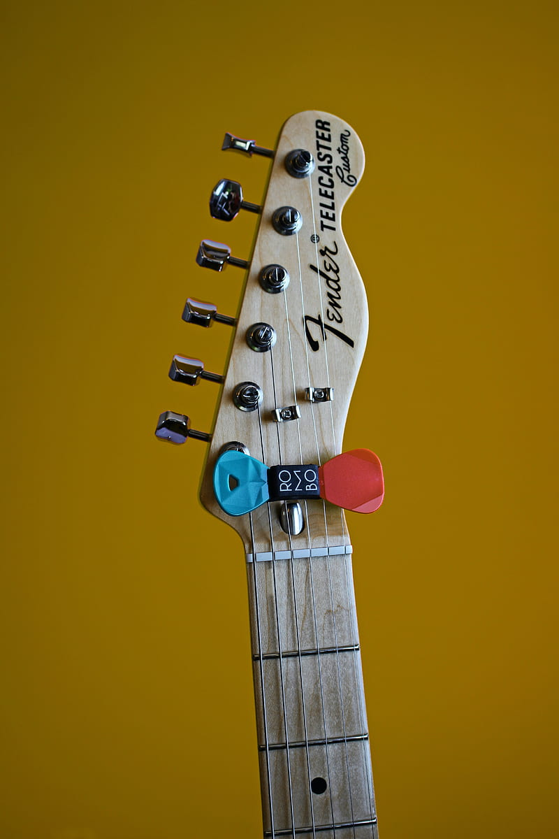 guitar, fingerboard, pick, musical instrument, HD phone wallpaper