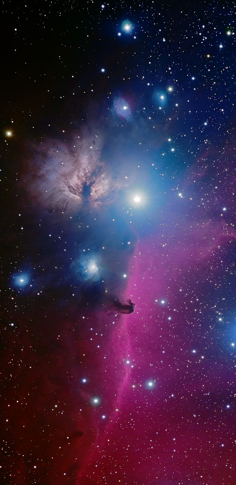 Nebula Solar Space, blue, dark, galaxy, plus, sky, stars, universe, HD phone wallpaper
