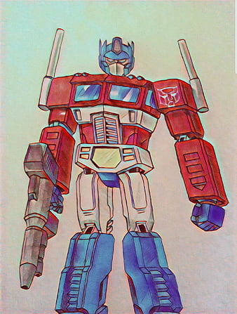 Drawing Print of Optimus Prime from Transformers: Age of Extinction