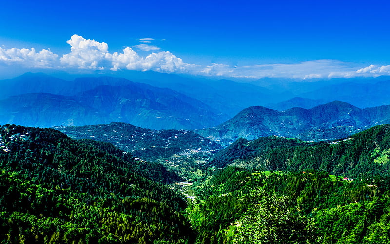 India mountains, summer, South Asia, R, Asia, HD wallpaper