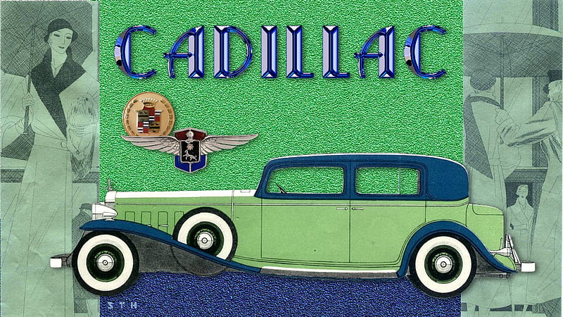 1931 Cadillac Art Deco Ad 7, General Motors, Cadillac, 1930 Cadillac, Vintage Cadillac advertisement, Cadillac , Cadillac Background, HD wallpaper