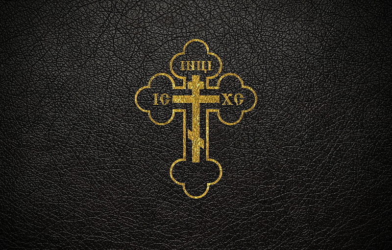 leather, Cross, gold, Orthodoxy, The crucifixion, Orthodox Cross, The Cross Of The Lord for , section разное, HD wallpaper