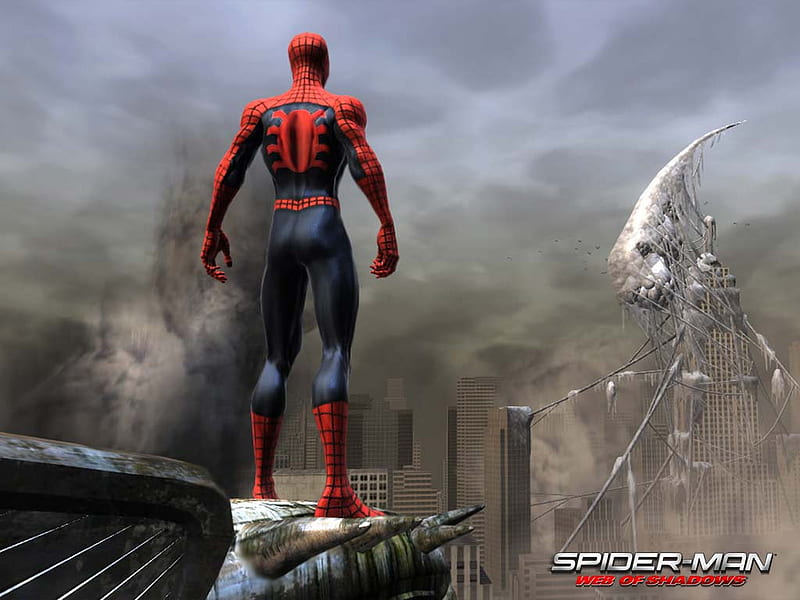 spiderman web of shadow, spiderman, hero, game, super, HD wallpaper