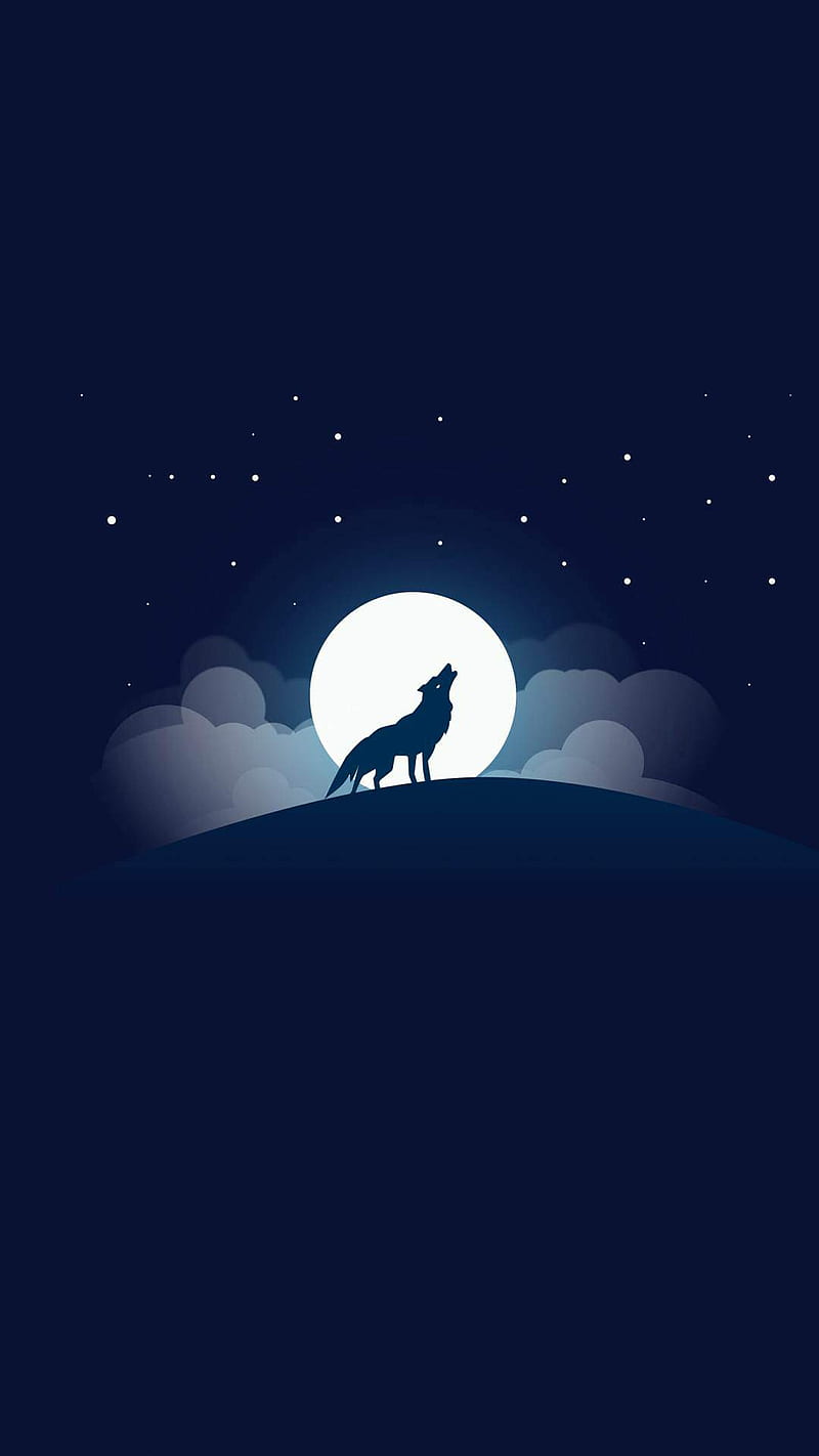 Moon Night, aki, howl, howling, latest, moonlight, red, road, wolf, HD phone wallpaper