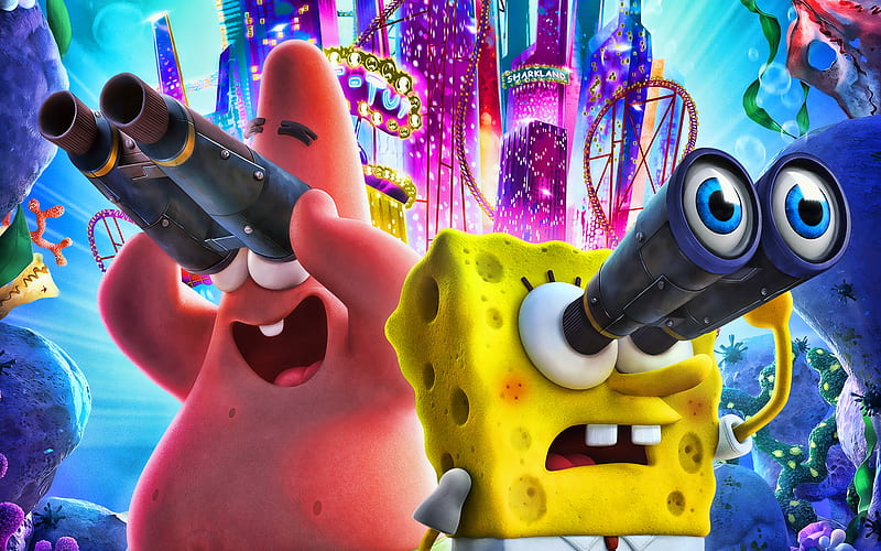 SpongeBob SquarePants, Patrick Star, 2020 movie, The SpongeBob Movie Sponge on the Run, poster, SpongeBob, HD wallpaper