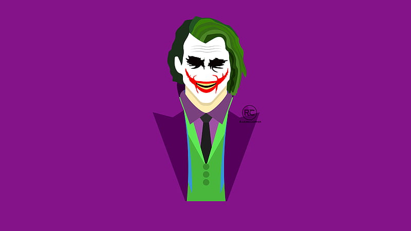 Joker Heath Ledger Artwork, joker, artwork, artist, behance, digital-art, minimalism, HD wallpaper