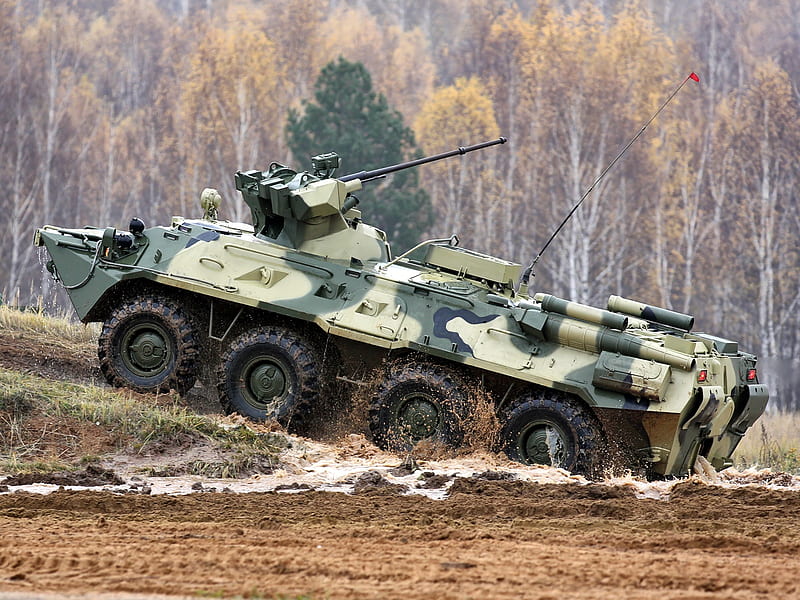gaz apc 8x8 armoured vehicle, vehicle, tree, apc, armoured, gaz, HD wallpaper