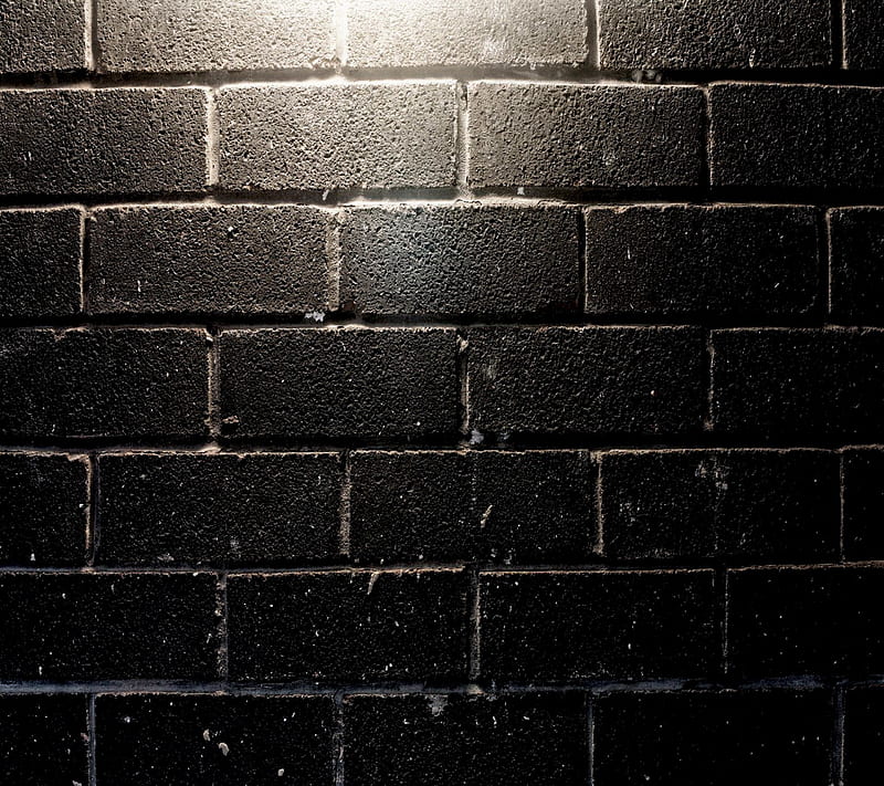 Black Brick Wall, brick wall, HD wallpaper