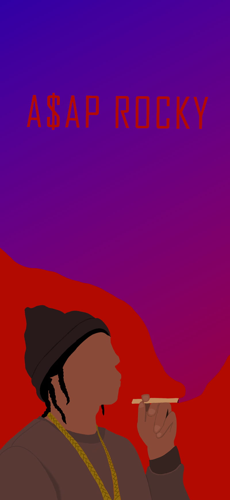 Asap rocky, art, color, londen, purple, rap, red, smoke, HD phone wallpaper