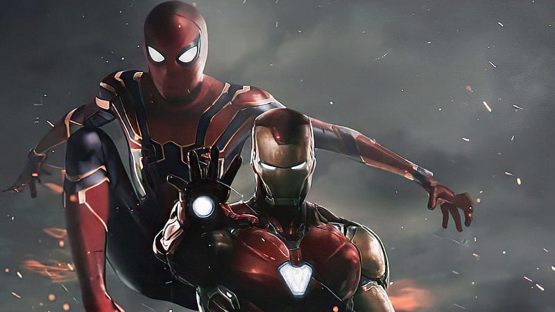 Iron And Spiderman, spiderman, iron-man, superheroes, artist, artwork,  digital-art, HD wallpaper | Peakpx