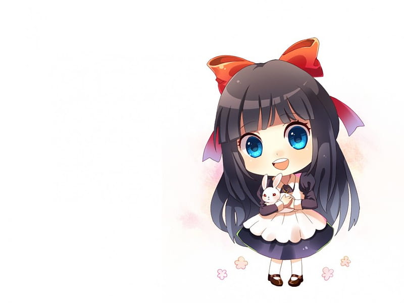 Cute Kawaii Chibi Anime Girl Little Cat Girl' Sticker | Spreadshirt