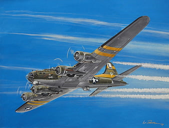 Vintage B17, World, Old, Wwii, Classic, Bomber, Vintage, Guerra, B-17, Ww2, Black, HD Wallpaper ...