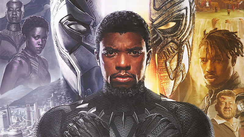 Chadwick Aaron Boseman Black Panther , black-panther, superheroes, artist, artwork, digital-art, HD wallpaper