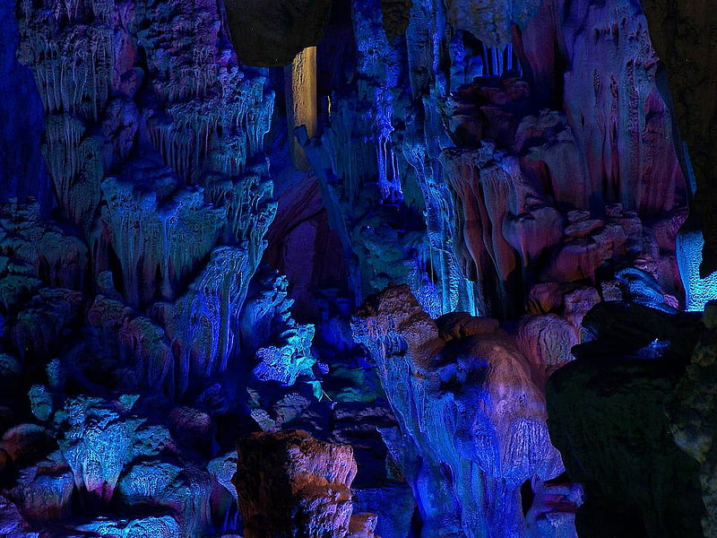 Ludi cave blue stalactites, bonito, blue, cave, stalactites, HD wallpaper