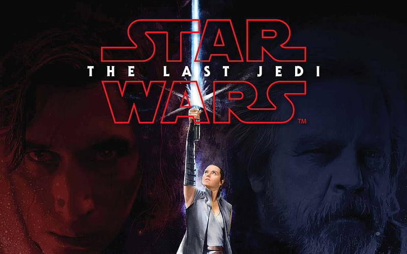 Star Wars Episode VIII, The Last Jedi, 2017, Daisy Ridley, poster, new movies, Star Wars, HD wallpaper
