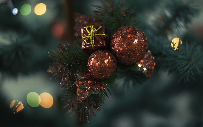 Merry Christmas!, globe, red, ball, craciun, green, christmas, decoration, glitter, HD wallpaper