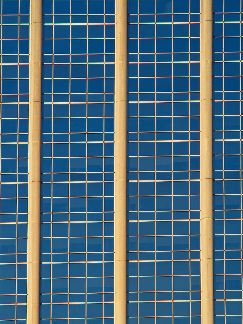 building, architecture, structure, stripes, blue, HD phone wallpaper