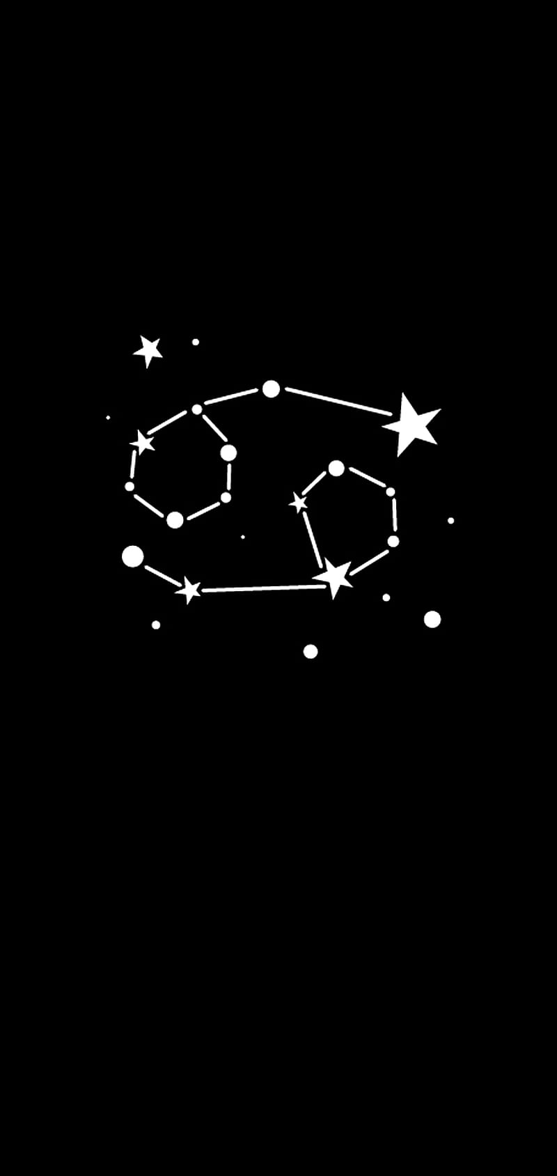 S10 Cancer, Kiss, astrology, black, constellation, horoscope, s10 cutout, stars, symbol, zodiac, HD phone wallpaper