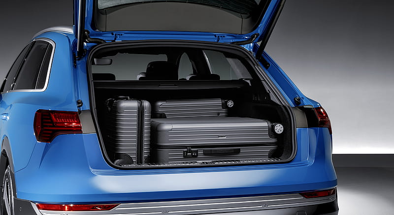 2019 Audi e-tron Electric SUV (Color: Antigua Blue) - Trunk , car, HD wallpaper