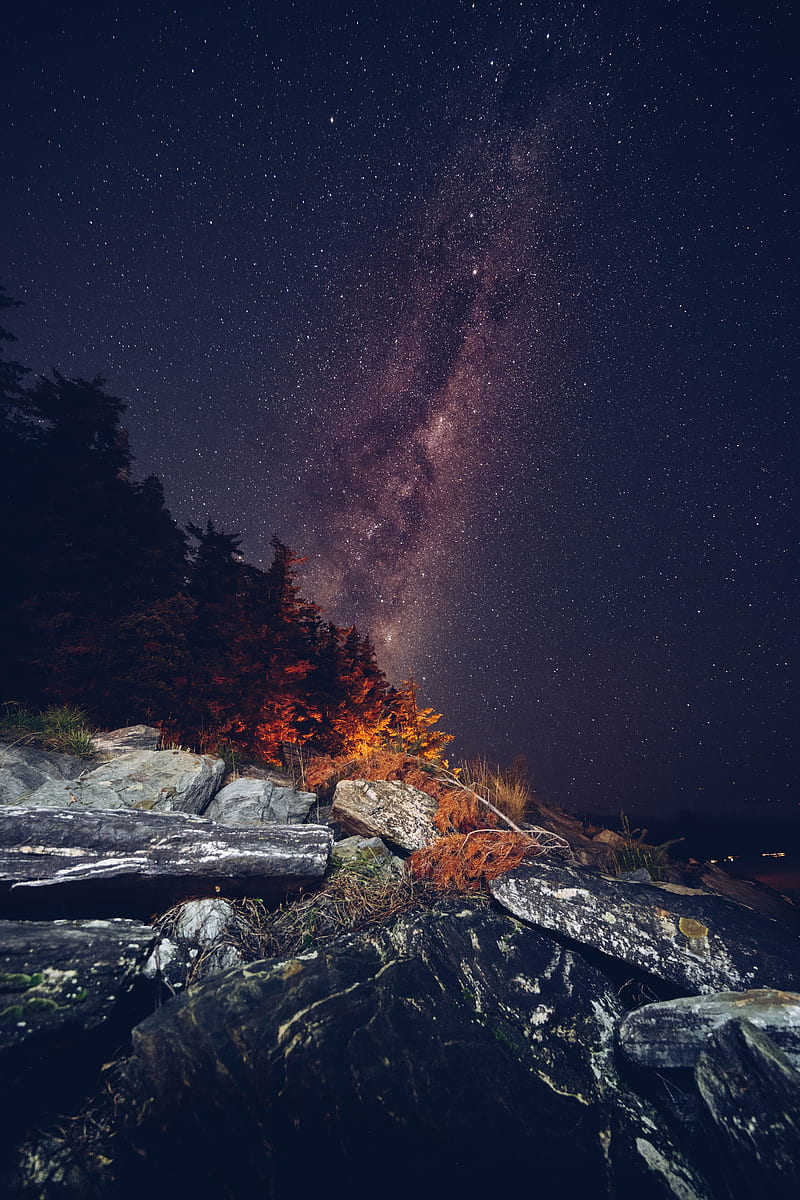 Galaxy During Night time, HD phone wallpaper