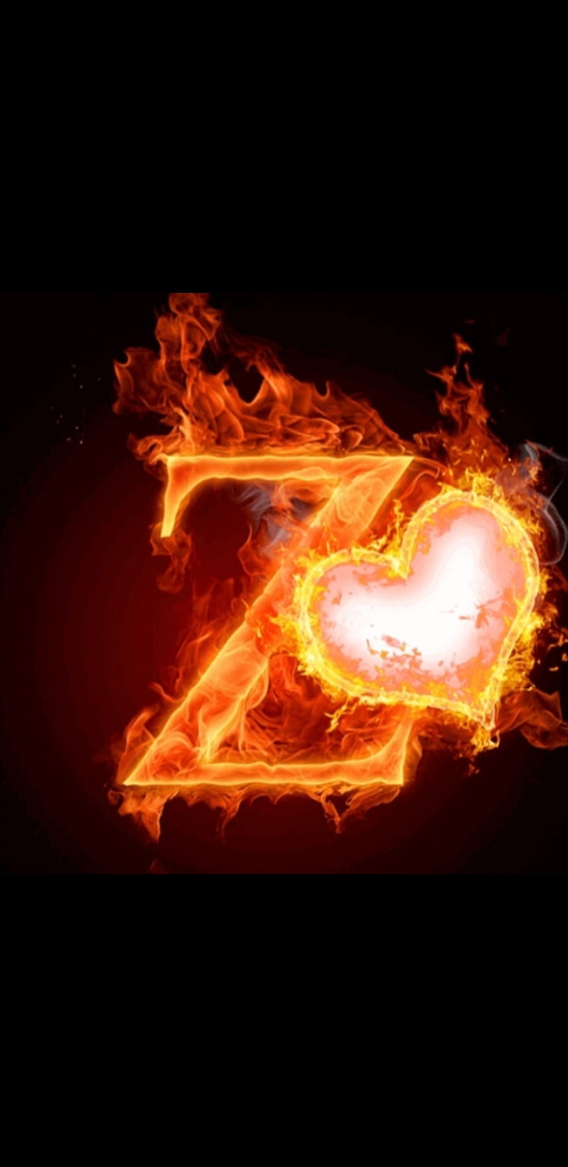 Letra z, letras, alfabetos, fuego, corazón, amor, nmblack, Fondo de pantalla  de teléfono HD | Peakpx