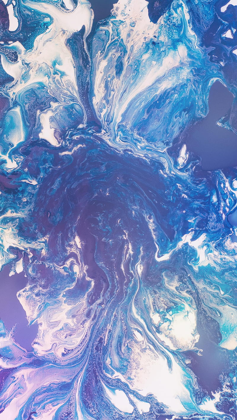 White ocean, abstract, art, blue, fluid, nebula, pink, purple, simulation, HD phone wallpaper