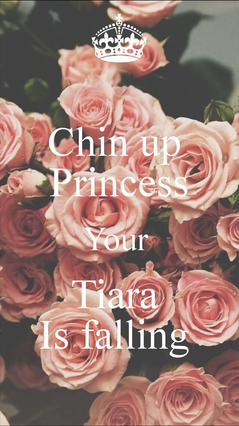 Princess quote, roses, tiara, HD phone wallpaper