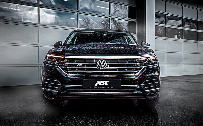 Volkswagen Touareg, 2019, SUV, ABT, front view, exterior, tuning Touareg, luxury cars, Volkswagen, HD wallpaper