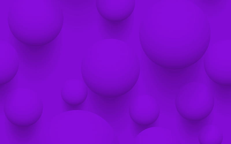 purple 3d balls, purple 3d background, balls purple background, 3d balls, purple background with balls, HD wallpaper