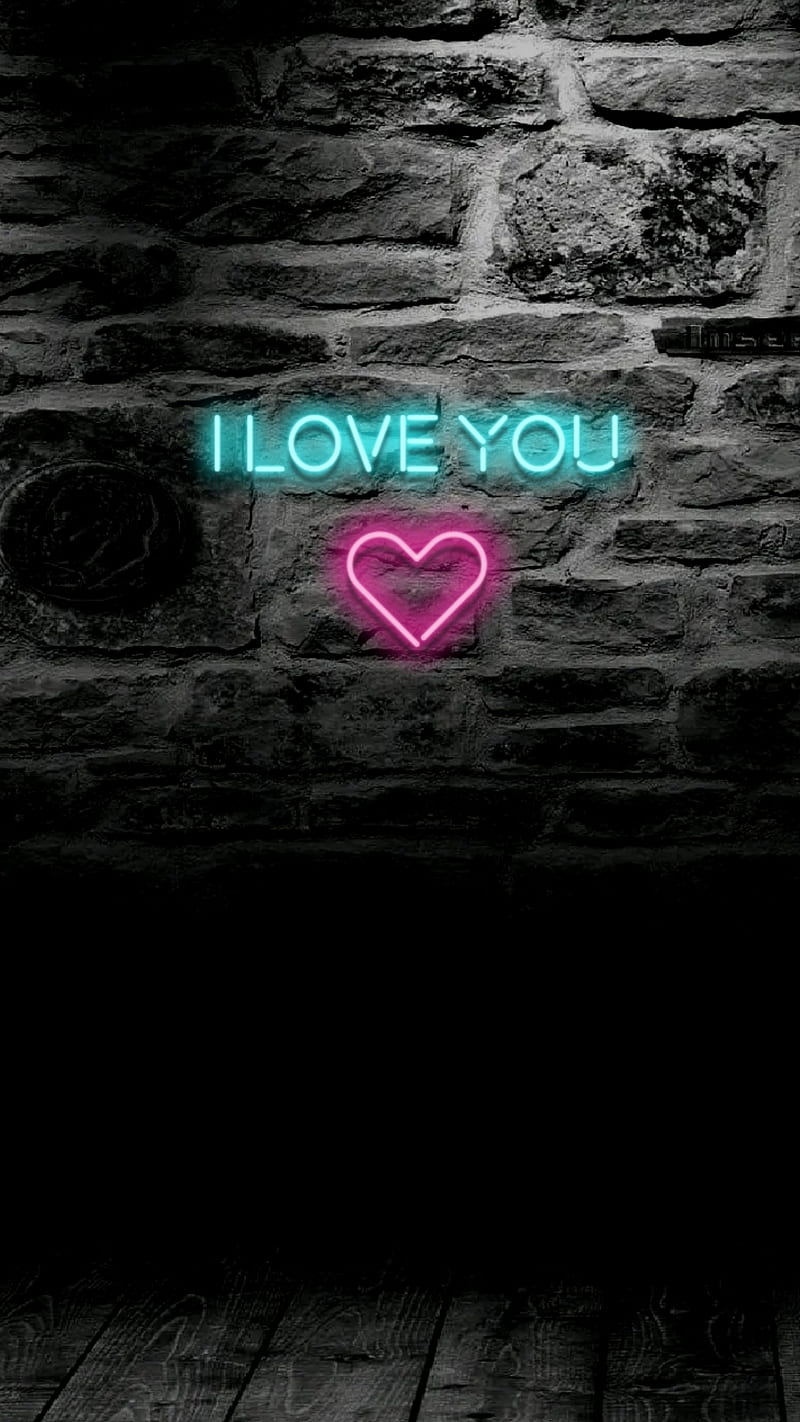 I Love You Neon Sign On A Brick Background, Sign, Glow, Club Background  Image And Wallpaper for Free Download