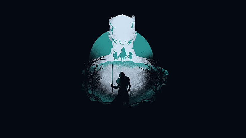 Night King vs Wolf Game Of Thrones 8 Artwork, HD wallpaper