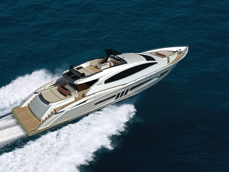 2009-Lazzara-Yachts-LSX-Ninety Two Running, yachts, lazzara, powerful, water, boat, white, lsx, HD wallpaper